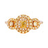 0.22Ct Yellow Diamond Ring With 0.50Tct Diamond Accents In 18K Yellow Gold