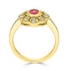0.59ct Spinel ring with 0.26tct diamonds set in 14K yellow gold