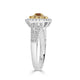0.28ct Orange Diamond ring with 0.60tct diamonds accents set in 14K two tone gold