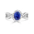 1.73ct Sapphire Ring with 0.3tct Diamonds set in 14K White Gold