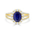 1.87ct Sapphire Ring with 0.76tct Diamonds set in 14K Yellow Gold