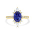 2.3ct Sapphire Ring with 0.48tct Diamonds set in 14K Yellow Gold