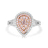0.16ct Pink Diamond Ring with 0.60tct Diamonds set in 14K Two Tone Gold