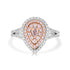 0.16ct Pink Diamond Ring with 0.60tct Diamonds set in 14K Two Tone Gold
