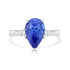 3.26ct Tanzanite Ring with 0.27tct Diamonds set in 14K White Gold