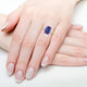 6.14 Tanzanite Rings with 0.41tct Diamond set in 18K Yellow Gold