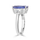 5.9 Tanzanite Rings with 0.71tct Diamond set in 18K White Gold
