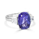 5.9 Tanzanite Rings with 0.71tct Diamond set in 18K White Gold