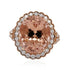 18.70Ct Morganite Ring With 1Tct Diamonds Halo In 14K Two Tone Gold