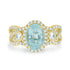 2.39ct Paraiba Rings  with 0.79tct diamonds set in 18KT yellow gold