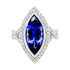 4.84Ct Marquise Tanzanite Ring With 0.69Tct Diamonds In 14K White Gold