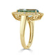 3.52ct Aquamarine ring with 0.28tct diamonds set in 14K yellow gold