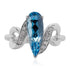 1.82ct Aquamarine ring with 0.10tct diamonds set in 14K white gold