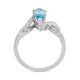 1.82ct Aquamarine ring with 0.10tct diamonds set in 14K white gold