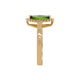 1.07Ct Tsavorite With 0.10Tct Diamond Halo In 14Kt Yellow Gold Ring