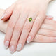 1.07Ct Tsavorite With 0.10Tct Diamond Halo In 14Kt Yellow Gold Ring