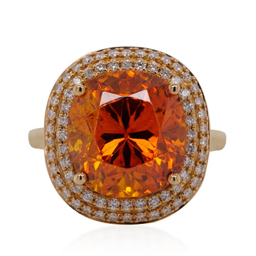 8.59ct Sphalerite Rings with 0.36ct diamonds set in 14K yellow gold