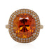 8.59ct Sphalerite Rings with 0.36ct diamonds set in 14K yellow gold