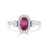 1.08ct Sapphire Rings with 0.50tct diamonds set in 14KT two tone gold