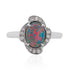 1.17ct Opal ring with 0.11tct diamonds set in 14K white gold