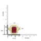 6.47Ct Ruby Ring With 0.74Tct Diamonds Set In 14K Yellow Gold