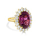18.44ct Grape Garnet Ring With 2.46ct Diamonds Set In 14K Yellow Gold