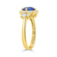 1.75ct Sapphire Ring with 0.62tct Diamonds set in 14K Yellow Gold
