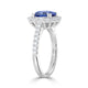2.23ct Sapphire Ring with 0.63tct Diamonds set in 14K White Gold