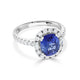 2.23ct Sapphire Ring with 0.63tct Diamonds set in 14K White Gold