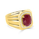 5.03Ct Ruby Ring With 0.31Tct Diamonds Set In 14K Yellow Gold