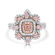 0.7ct Pink Diamond Ring with 0.77ct Diamonds set in 14K Two Tone