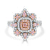0.7ct Pink Diamond Ring with 0.77ct Diamonds set in 14K Two Tone