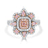 0.7ct Pink Diamond Ring with 0.77ct Diamonds set in 14K Two Tone