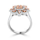 0.7ct Pink Diamond Ring with 0.77ct Diamonds set in 14K Two Tone