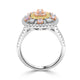 0.51ct Pink Diamond Ring with 1.03ct Diamonds set in 14K Two Tone