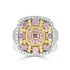 1.27ct Pink Diamond Ring with 1.54ct Diamonds set in 14K Two Tone