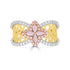 0.21tct Pink Diamond Ring with 0.42tct Diamonds set in 14K Two Tone gold
