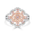 0.52ct Pink Diamond Ring with 0.6ct Diamonds set in 14K Two Tone