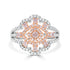 0.52ct Pink Diamond Ring with 0.6ct Diamonds set in 14K Two Tone