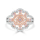 0.52ct Pink Diamond Ring with 0.6ct Diamonds set in 14K Two Tone