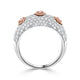 0.14tct Pink Diamond Ring with 1.68tct Diamonds set in 14K Two Tone Gold