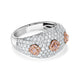 0.14tct Pink Diamond Ring with 1.68tct Diamonds set in 14K Two Tone Gold