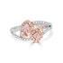 0.59ct Pink Diamond Ring with 0.35ct Diamonds set in 14K Two Tone