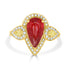 2.62ct Rhodonite Rings with 0.54tct Diamond set in 14K Yellow Gold