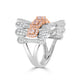 0.54tct Pink Diamond Ring with 0.9tct Diamonds set in 14K Two Tone gold