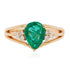 1.28Ct Emerald Ring With 0.12Tct Diamonds In 18K Yellow Gold