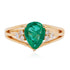 1.28Ct Emerald Ring With 0.12Tct Diamonds In 18K Yellow Gold