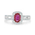 1.02Ct Ruby Ring With 0.25Tct Diamonds Set In 18K White Gold
