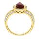 1.93Ct Ruby Ring With 0.44Tct Diamonds Set In 18K Yellow Gold