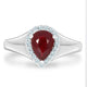 1.16Ct Ruby Ring With 0.17Tct Diamonds Set In 14K White Gold